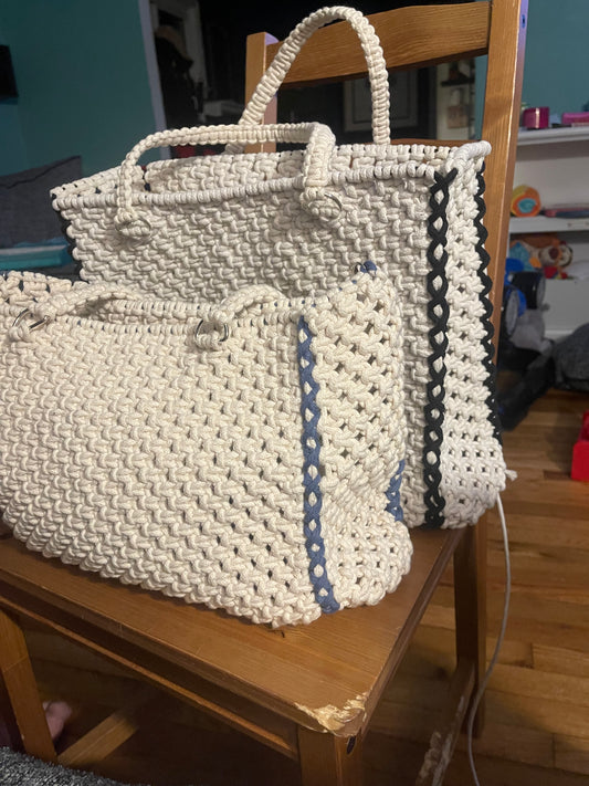 Macrame Beach Tote Bag