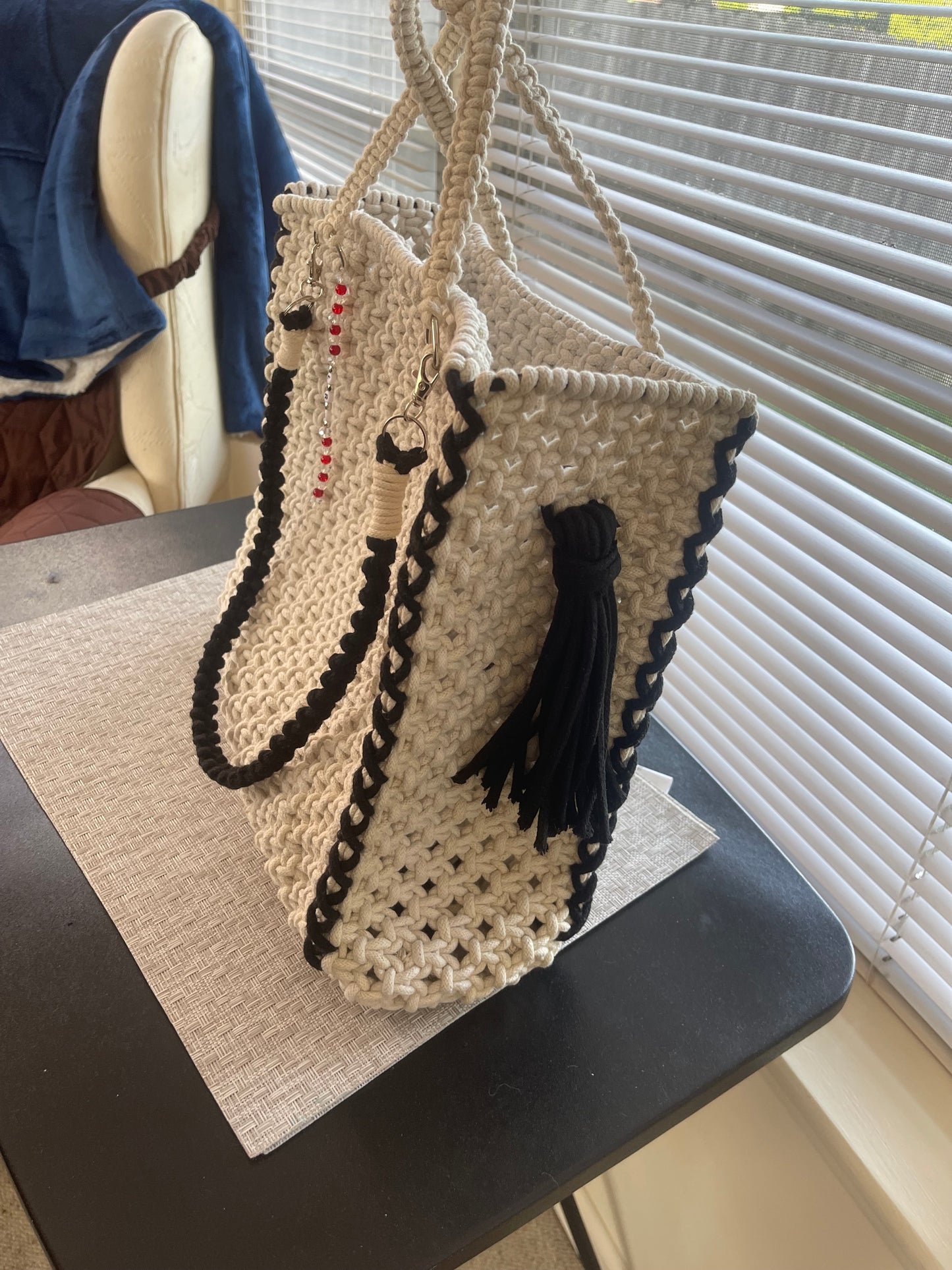 Macrame Beach Tote Bag