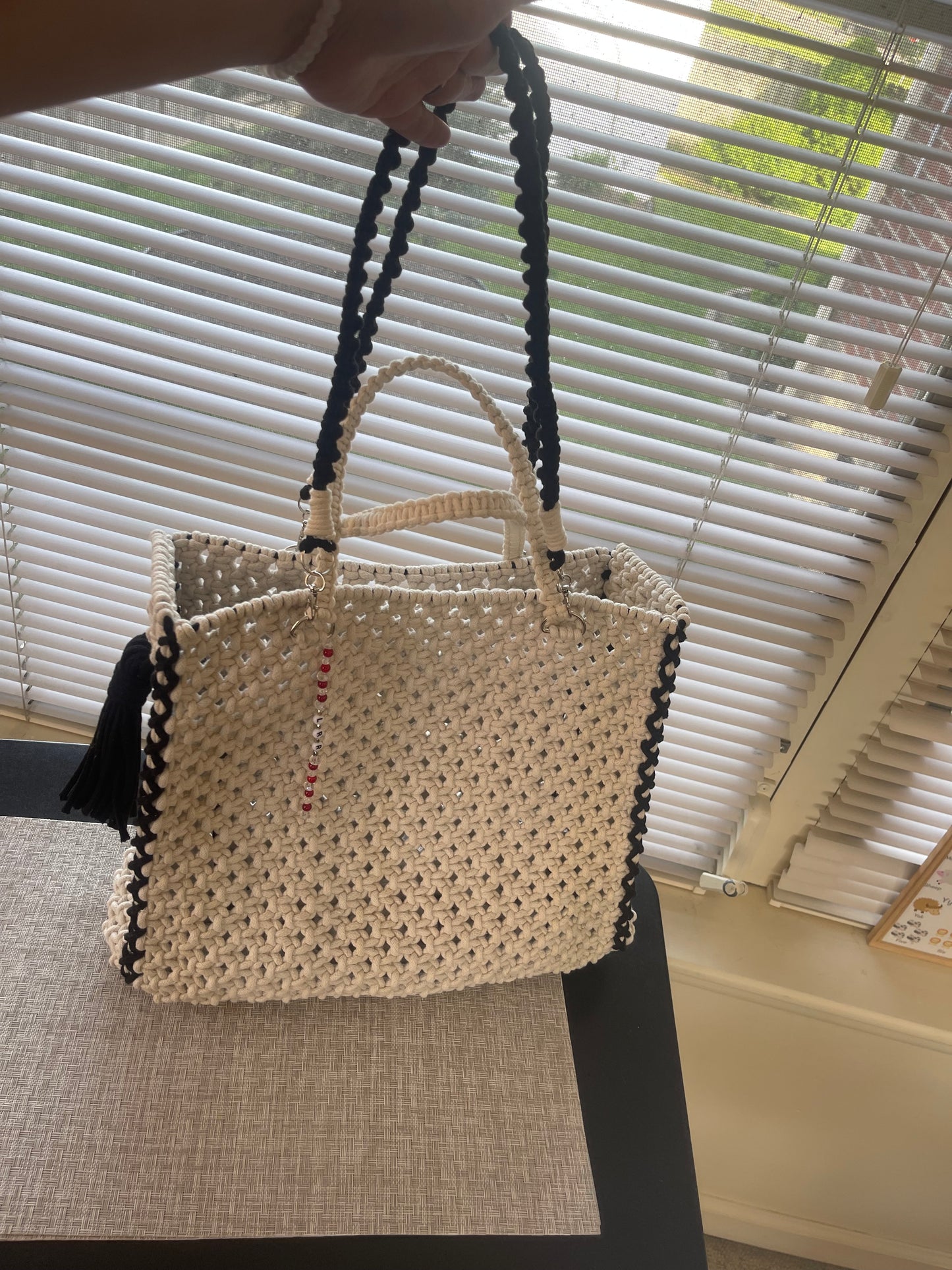 Macrame Beach Tote Bag