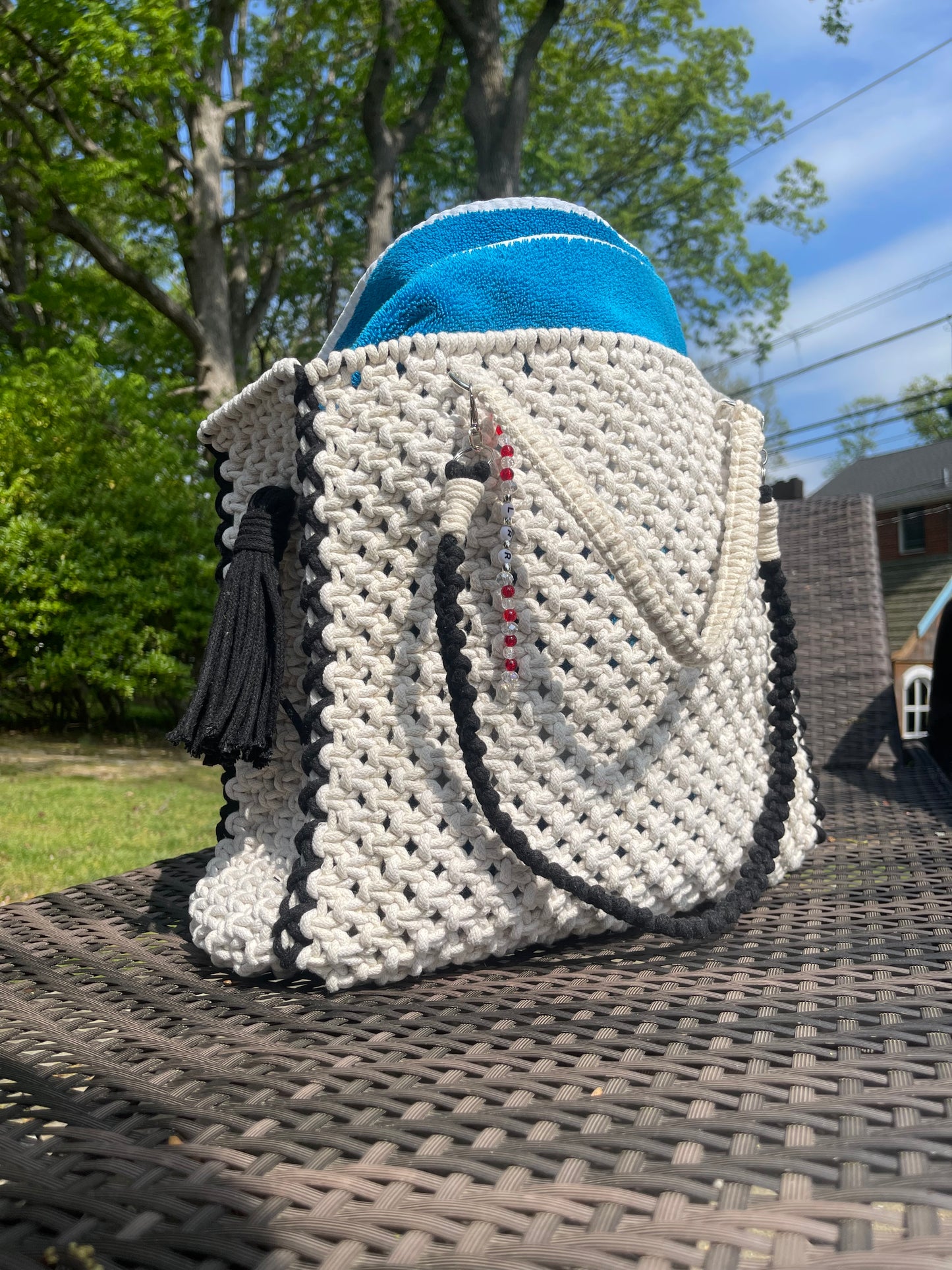 Macrame Beach Tote Bag